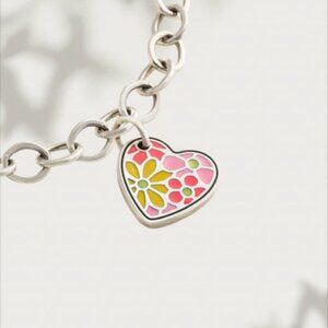 James Avery Enamel Groovy Heart Charm